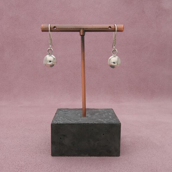 sterling silver 10mm ball bead dangle earrings